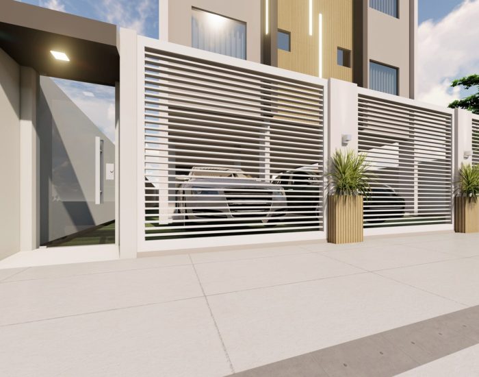 Fachada garagem lateral